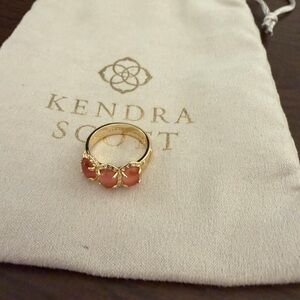 Kendra Scott Gold Ring with Coral Stones
